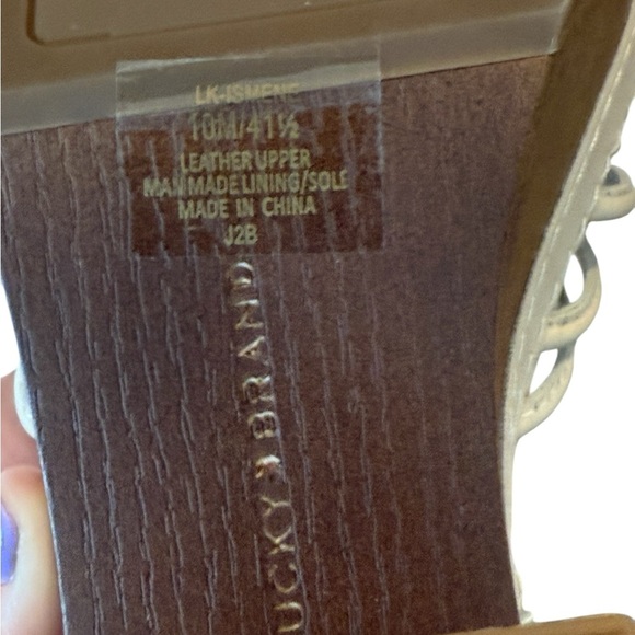 Lucky Brand Ismene Buckle Strappy Open Toe Platform Sandals Block Heel Size 10 - Picture 12 of 15